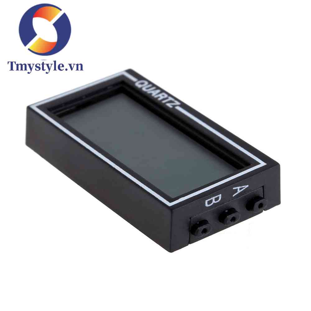 Đồng Hồ Điện Tử Mini Màn Hình LCD Hiển Thị Ngày Giờ Màu Đen LPE7 Cho Xe Hơi / Xe Tả