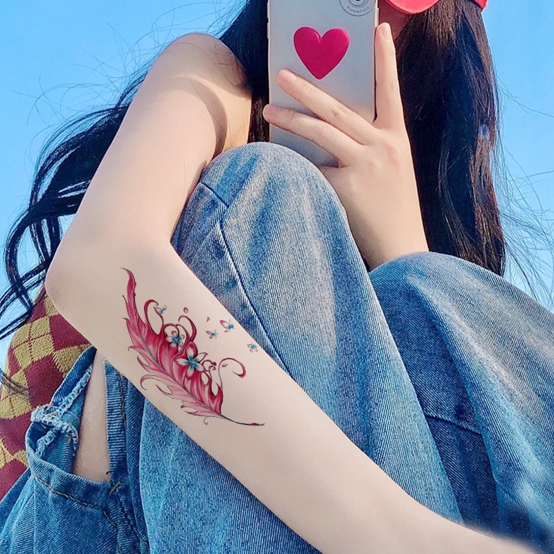 Hình Xăm Dán Tạm Thời Hình Bướm Nhỏ Nhiều Màu Sắc Chống Nước Lâu Trôi