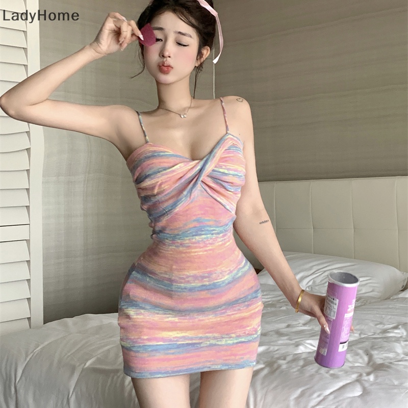Đầm Hai Dây Dệt Kim Ôm Dáng Cổ Chữ V Gợi Cảm Cho Nữ