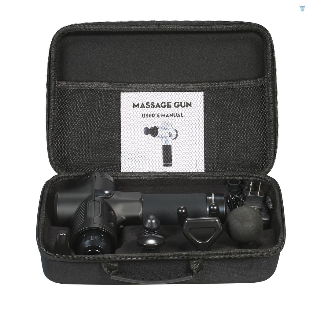 Súng Điện Mát Xa Thư Giãn Cơ Bắp 30 Tốc Độ Có Thể Điều Chỉnh Với Màn Hình Hiển Thị Fascia Kèm 6 Đầu Mát Xa Có Thể Tháo Rời