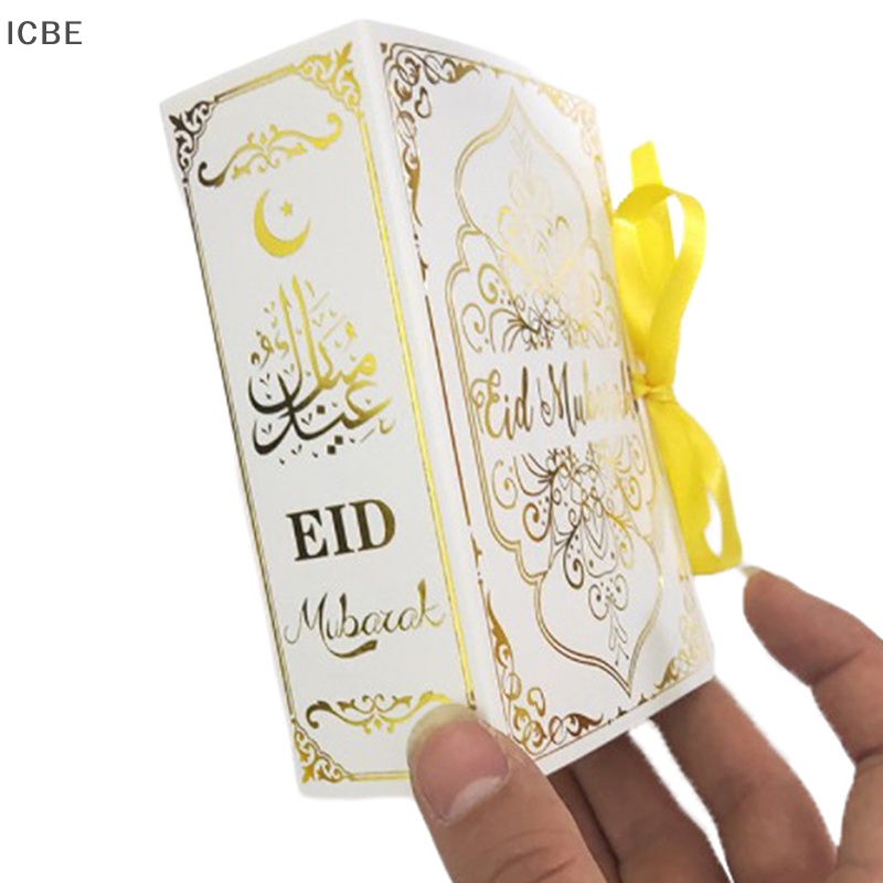 Bộ 5 Hộp Đựng Kẹo Sô Cô La Hình Cuốn Sách Eid Mubarak Ramadan