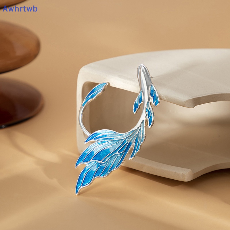 Khuyên Kẹp Vành Tai Hình Đuôi Cá Màu Gradient Thời Trang Cho Nữ Mới