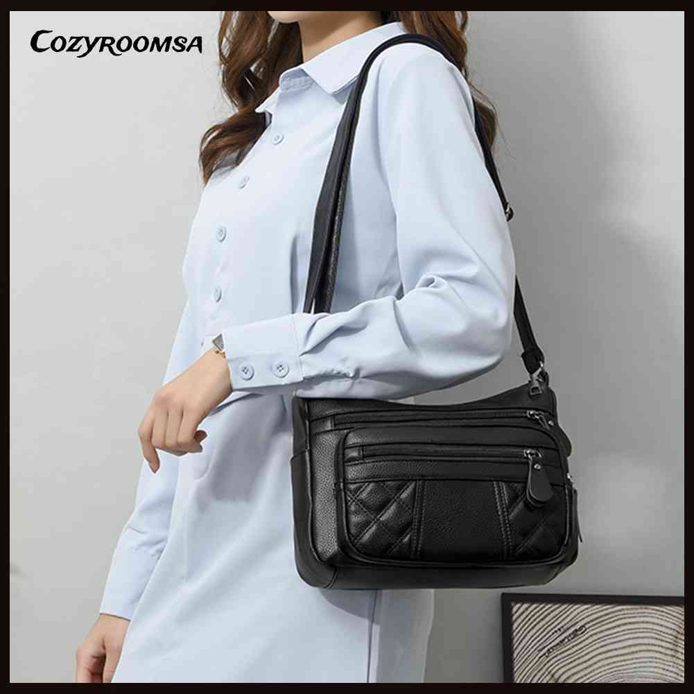 Túi Xách Da PU Đeo Chéo Thời Trang Cho Phụ Nữ Trung Niên