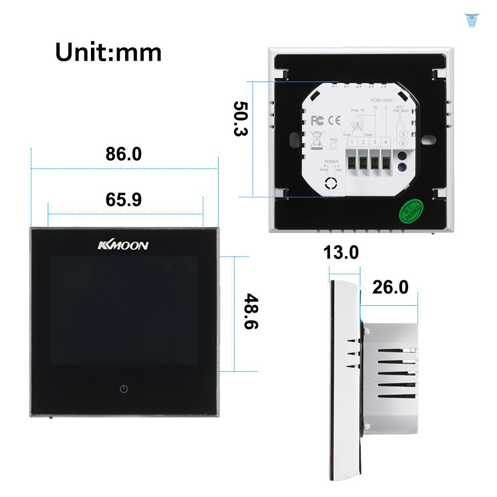 Thiết Bị Điều Khiển Nhiệt Độ Nước AC 95-240V 5A Có Màn Hình LCD Cảm Ứng