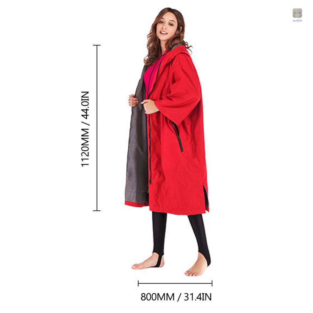 Áo Khoác Thể Thao Hai Lớp Chống Thấm Nước Có Khóa Kéo Có Mũ Trùm Tiện Lợi