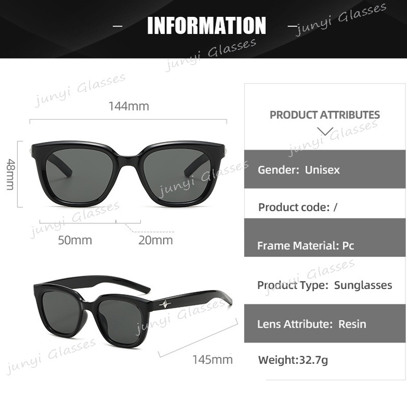 Kính Mát Tròng Vuông Y2K Chống Tia UV Phong Cách Punk Hàn Quốc Thời Trang Cho Nam Và Nữ