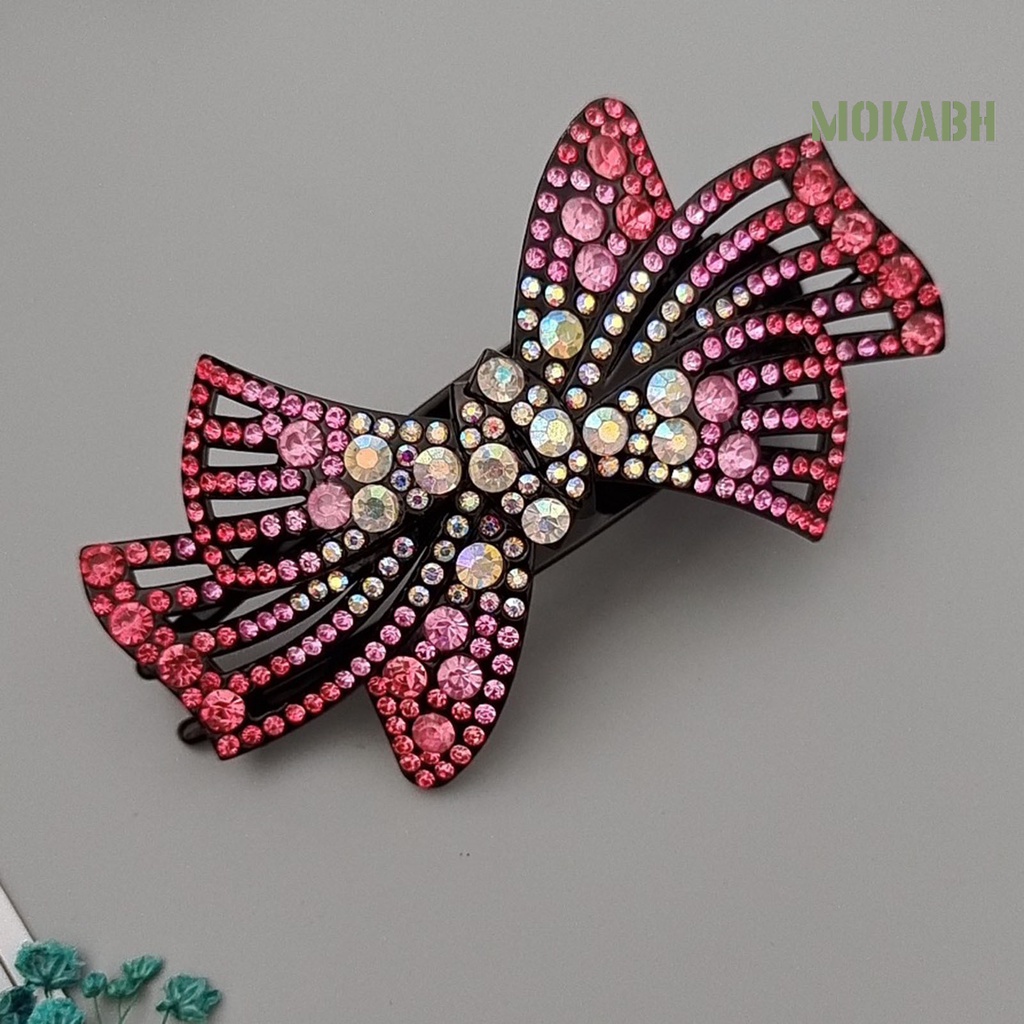 Kẹp Tóc Hình Nơ Đính Đá Lấp Lánh Thời Trang