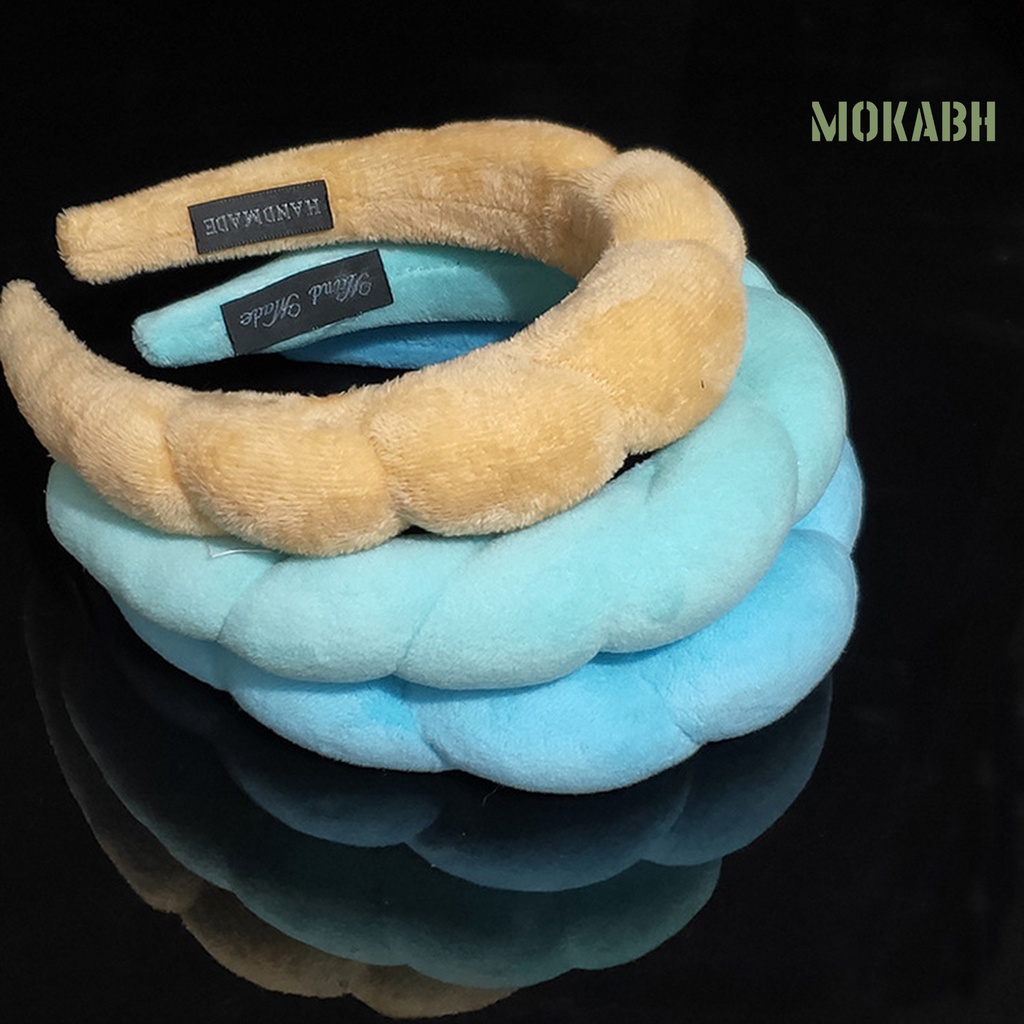 Băng Đô Cài Tóc Bằng Xốp Chống Trượt Màu Sắc Đơn Giản Phong Cách Hàn Quốc