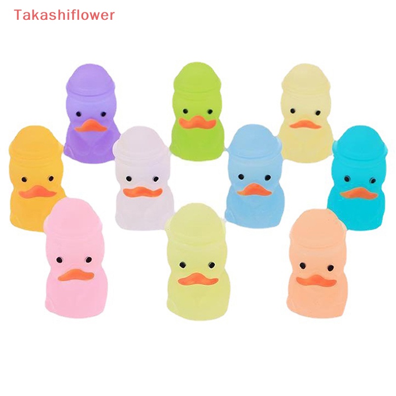 Bộ 5 Vịt Đồ Chơi Bằng Nhựa Phát Sáng Trong Bóng Tối Trang Trí Nhà Búp Bê