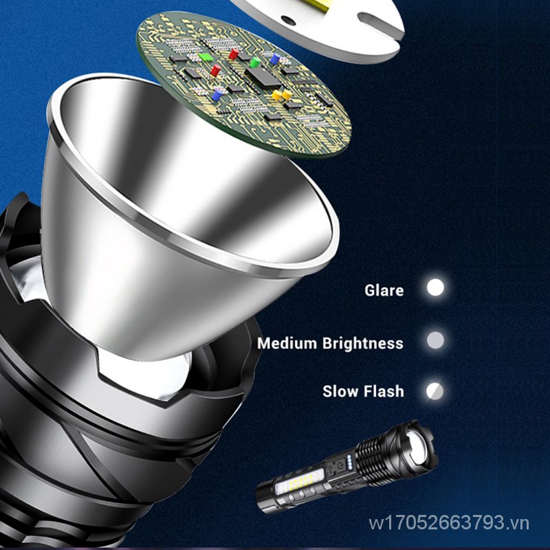 Đèn Pin Chiến Thuật Siêu Sáng Chống Thấm Nước Có Thể Sạc Lại Lumens 18650 OTRW