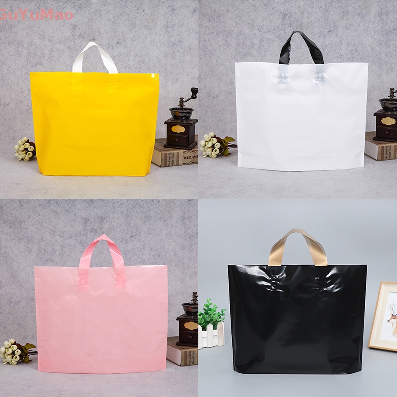 Set 5 Túi Mua Sắm Có Tay Cầm Bằng Nhựa Dày Dặn