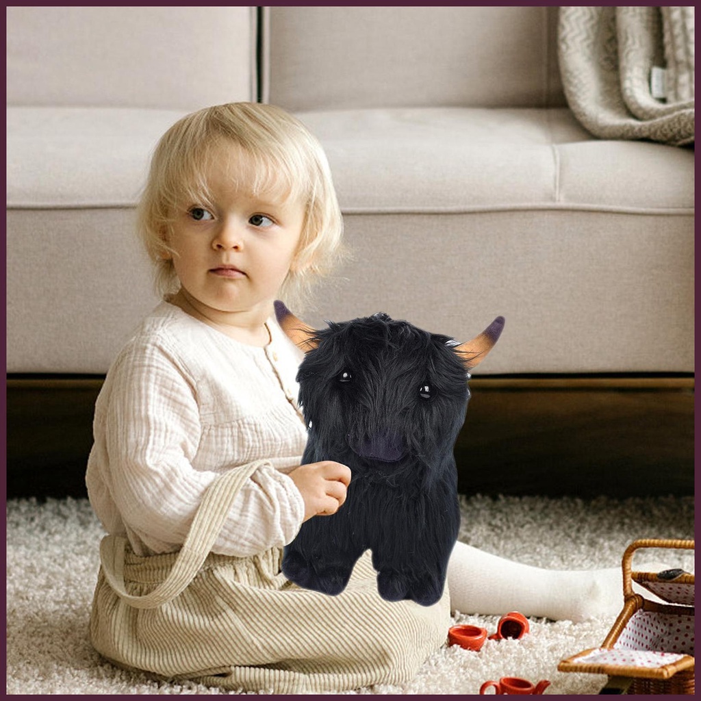 Bò Nhồi Bông 25cm Xinh Xắn Dùng Trong Trang Trí