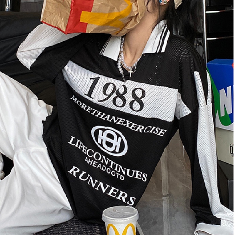 Áo Thun Tay Dài In Họa Tiết Năm Mới Phong Cách Mỹ Thời Trang Mùa Hè Dễ Phối Đồ