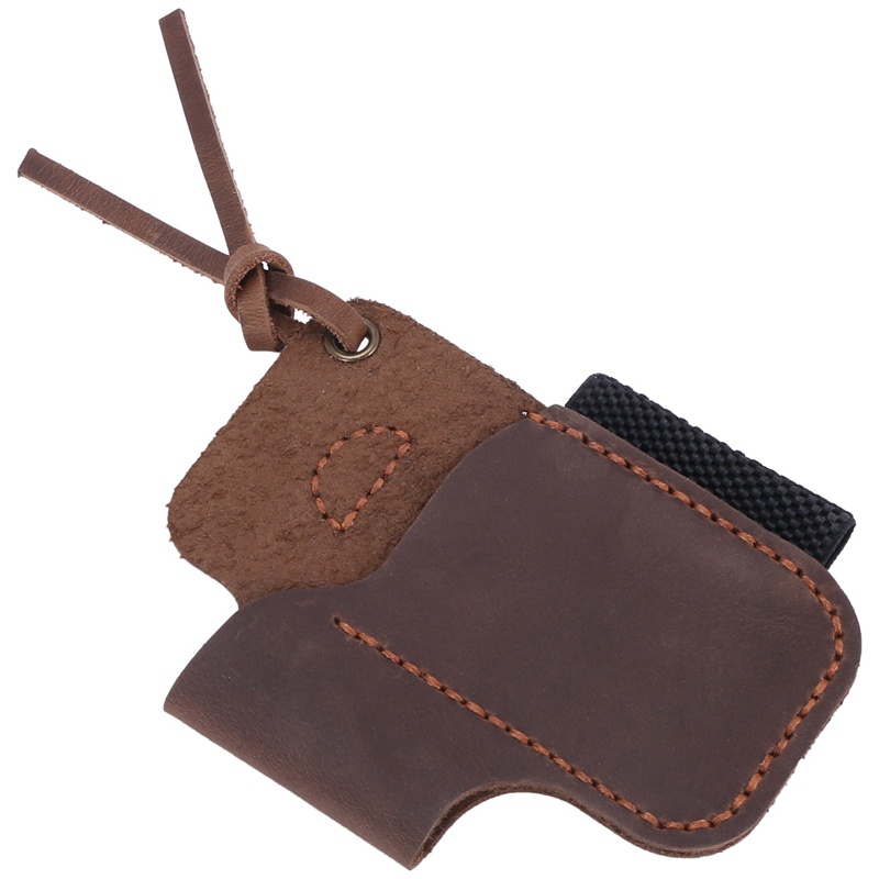 Vỏ bọc da thủ công Gấp Giá đỡ đèn pin EDC Tool Brown