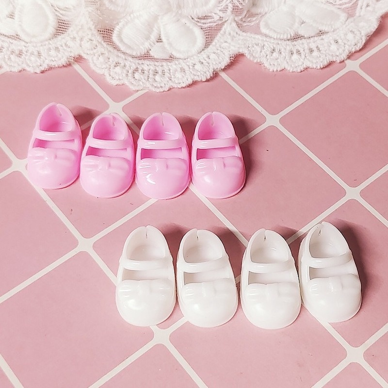 Giày Búp Bê 1 / 8 BJD Bằng Nhựa PVC 2.5CM 2 Màu Tùy Chọn Mới Cho Búp Bê 16CM