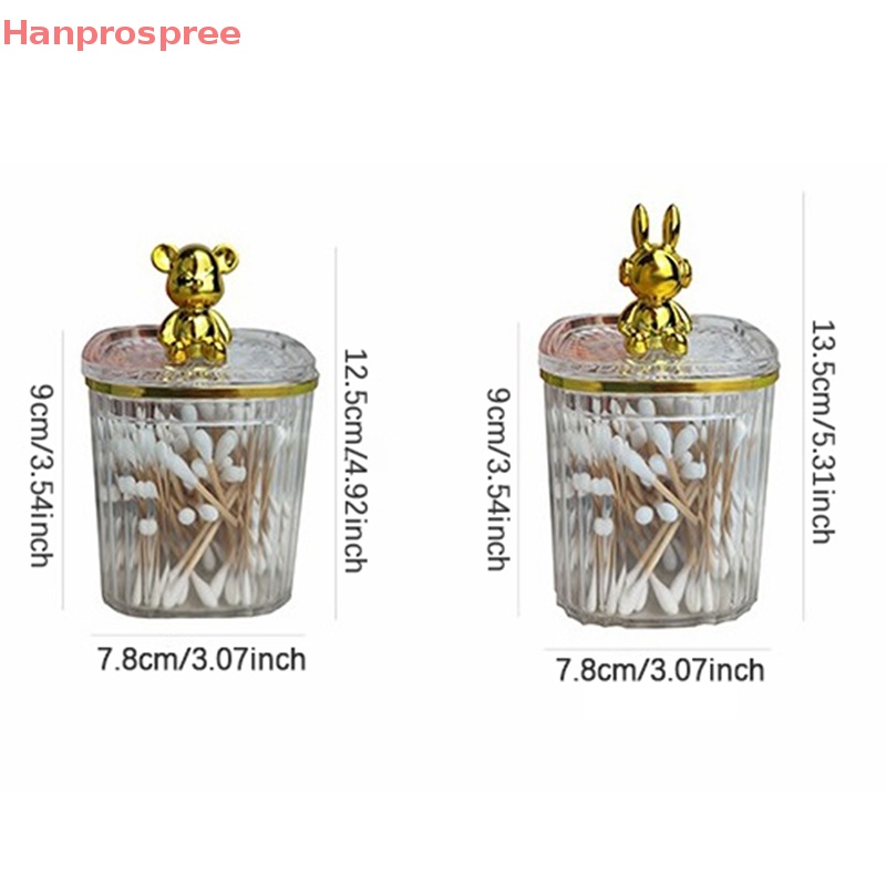 Hộp Đựng Mỹ Phẩm Hanprospree > Bằng Acrylic Trong Suốt Hình Gấu Dễ Thương