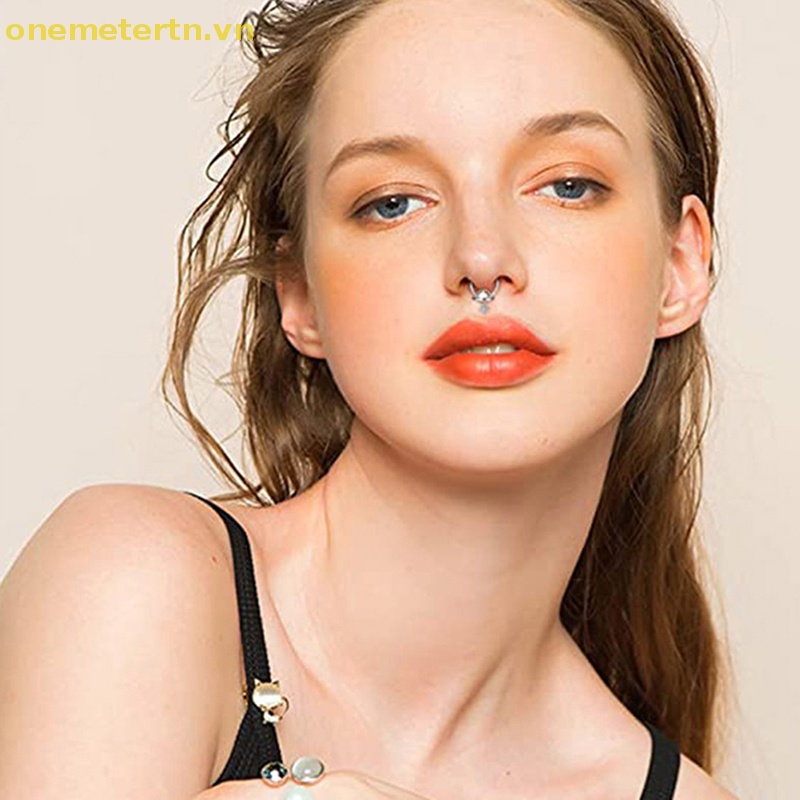 1 Khuyên Mũi / Môi / Tai Hình Xoắn Ốc Họa Tiết Hoa Thời Trang Cho Nam Và Nữ
