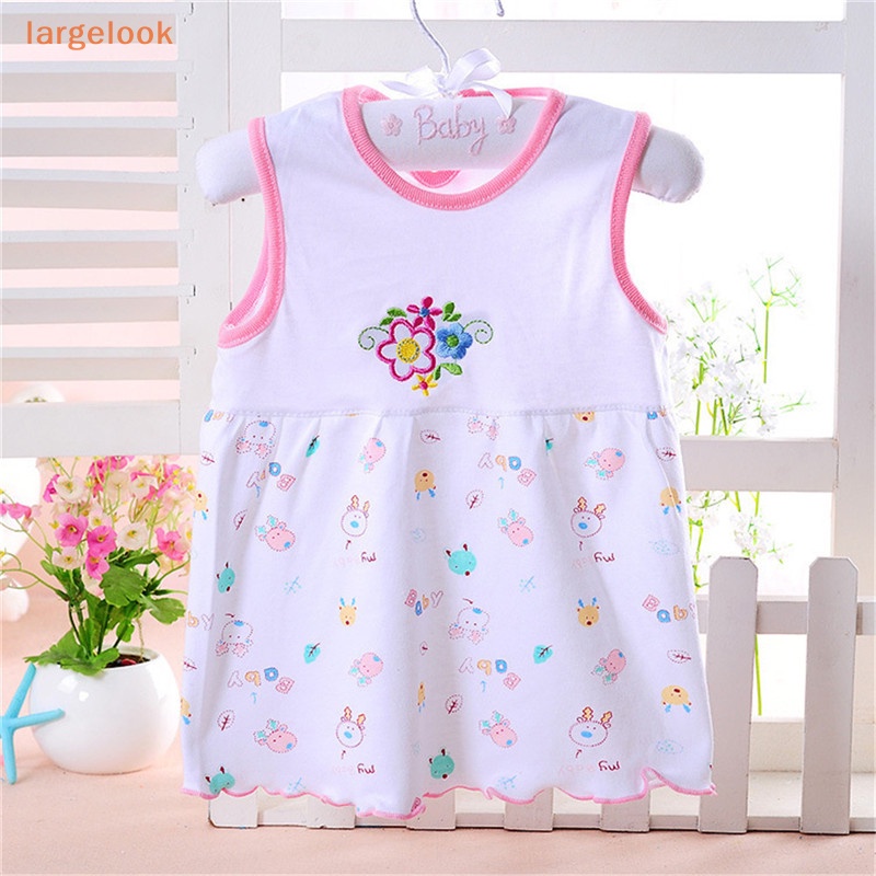 Đầm Cotton Không Tay Dành Cho Bé Gái Sơ Sinh 0-24 Tháng Tuổi