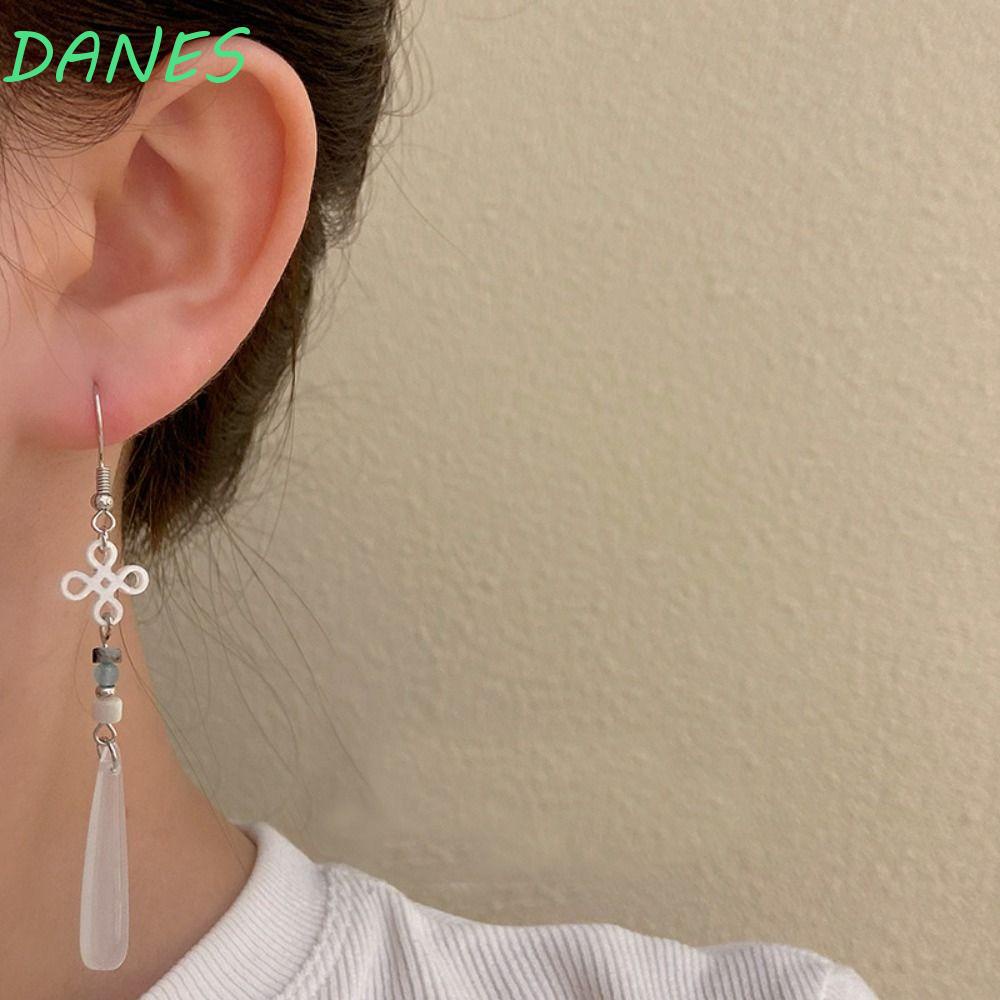 Bông Tai Hình Mặt Trăng Màu Trắng Phong Cách Cổ Điển Thời Trang Cho Nữ
