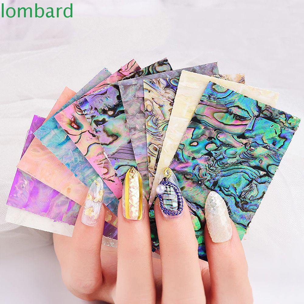 Nhãn Dán Trang Trí Móng Tay 3D Hình Vỏ Sò Màu Sắc Sặc Sỡ