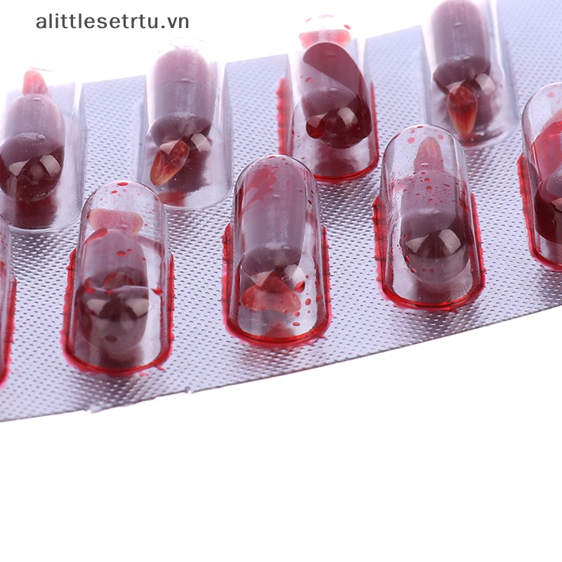 Set 10 Viên Thuốc Giả Máu Dùng Để Hóa Trang Ma Cà Rồng Nhân Dịp Halloween