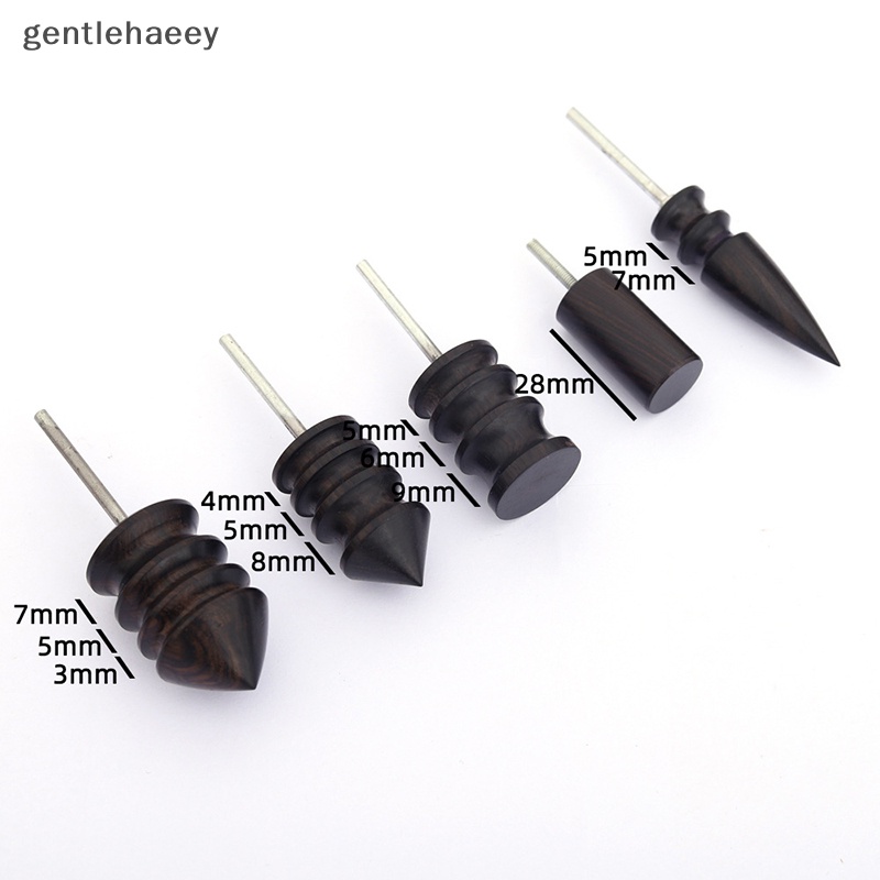 Bộ Đầu Đánh Bóng Đồ Da Thủ Công Bằng Gỗ Mun Màu Đen DIY