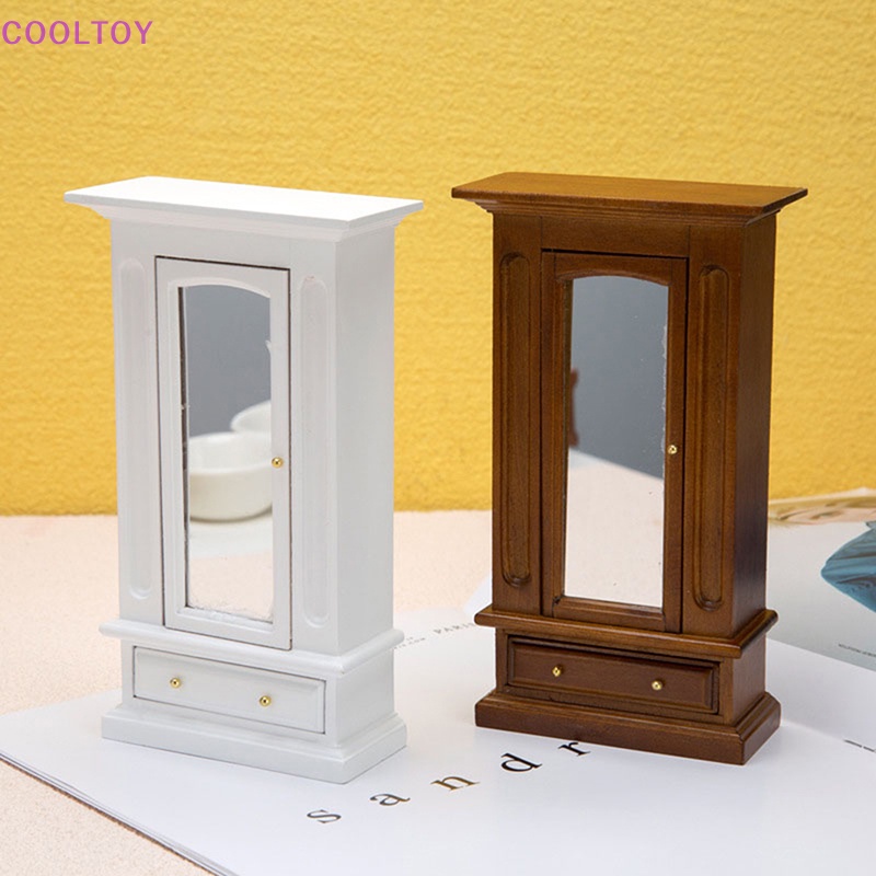 Tủ Quần Áo Có Gương Chiều Dài Tỉ Lệ 1: 12 Trang Trí Nhà Búp Bê