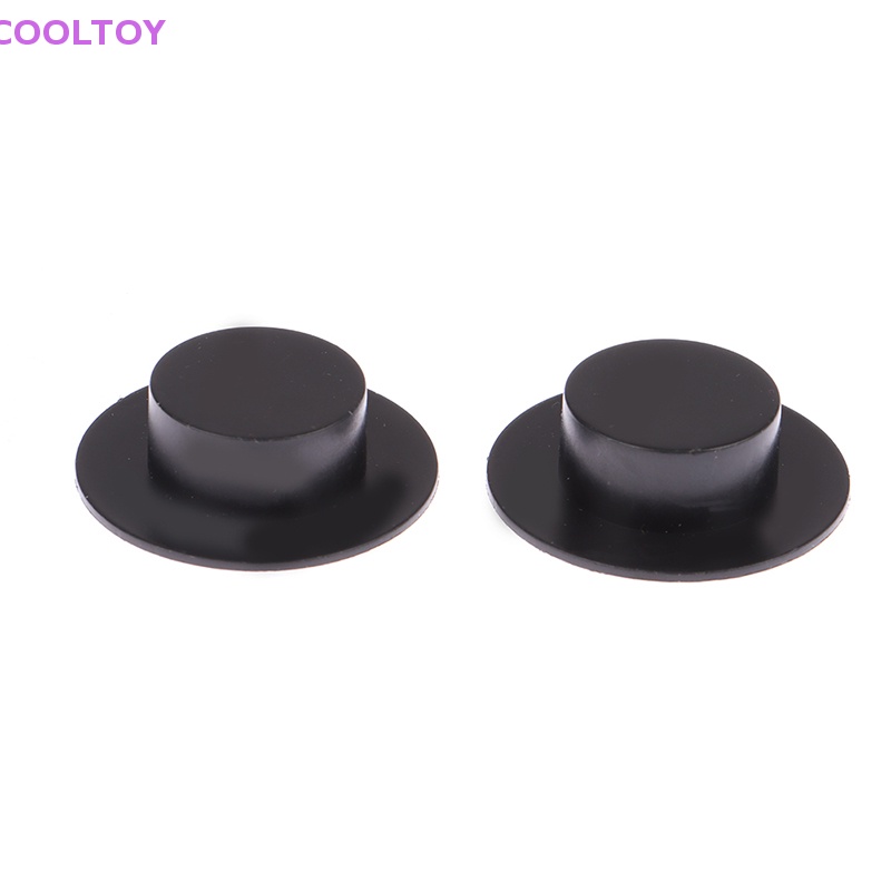 Cooltoy Set 10 Nón Nhựa Mini 3.7cm Màu Đen Trang Trí Nhà Búp Bê