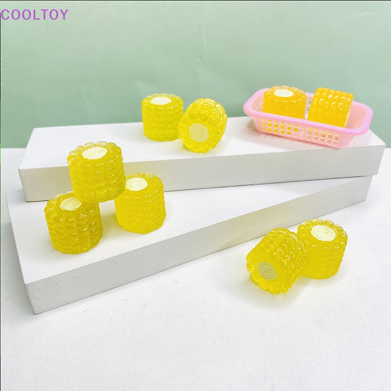 Cooltoy Bộ 5 Cái Bông Tai Đồ Chơi Hạt Bắp Ba Chiều Bằng Nhựa Phát Sáng Trong Mờ DIY Sáng Tạo Có Kẹp Tóc / Móc Khóa / Điện