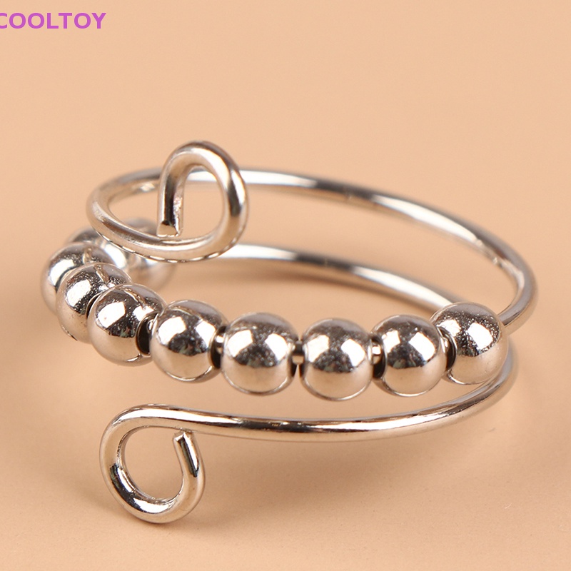 Cooltoy Nhẫn Hạt Xoay Tự Do Giảm Căng Thẳng Phong Cách Bohemian