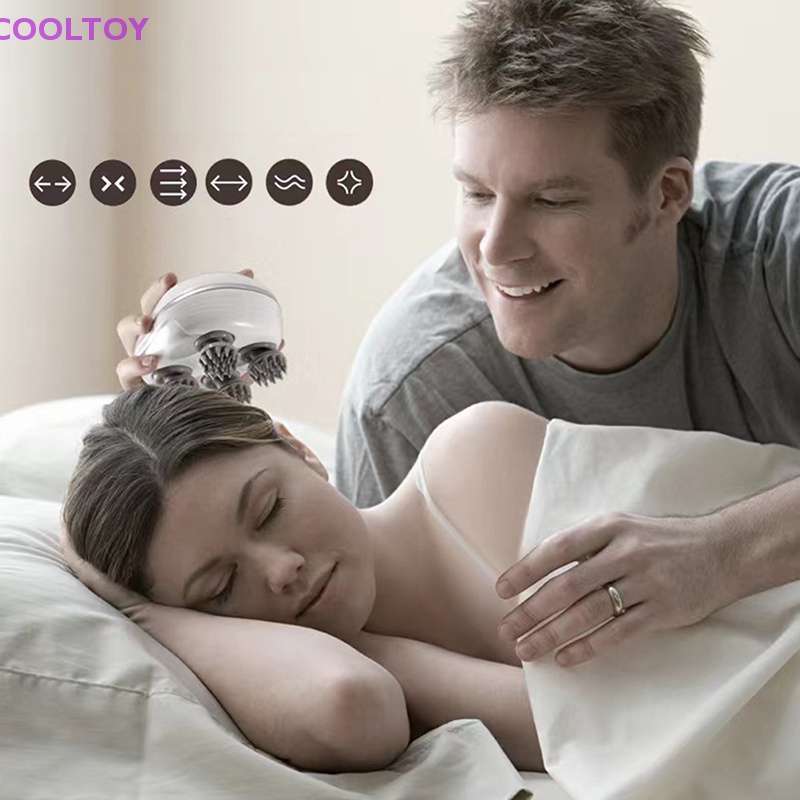 Cooltoy Máy Mát Xa Da Đầu Mèo Chạy Điện Chống Thấm Nước Giúp Thư Giãn Cổ Vai Và Cổ