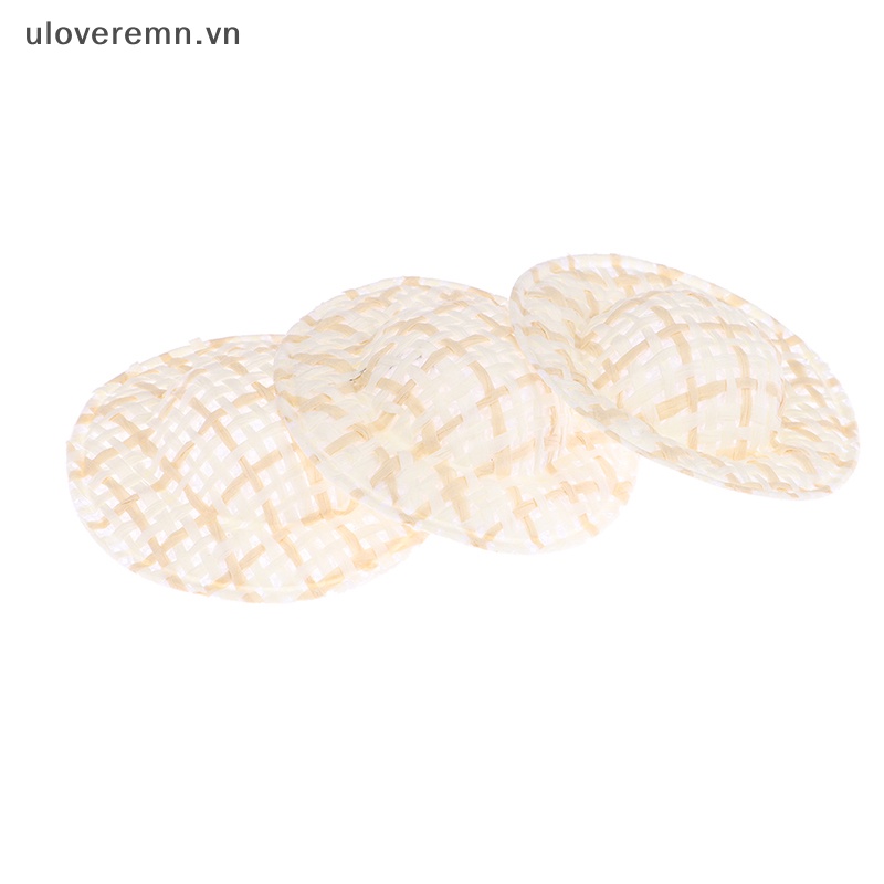 Set 10 Nón Rơm Mini 5cm Trang Trí Nhà Búp Bê