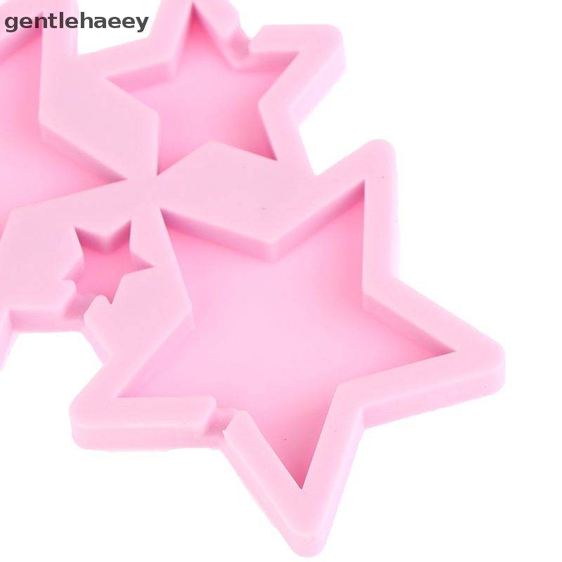 Khuôn Silicone Làm Kẹo Mút Hình Tròn / Ngôi Sao / Trái Tim / Bông Hoa Xinh