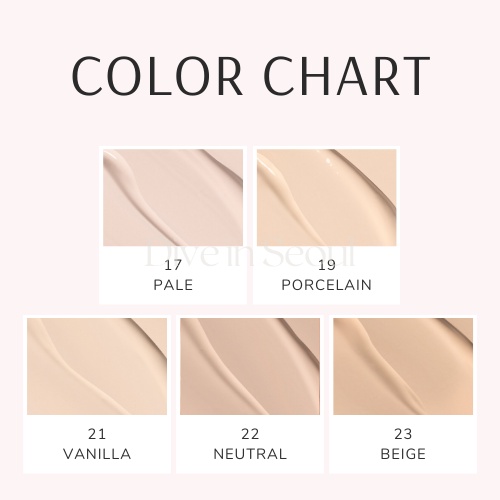 Kem Nền Water Velvet Cover Foundation – 5 Màu