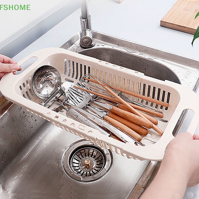 Fshome Rổ Đựng Mút Rửa Chén / Xà Phòng Ráo Nước Có Thể Điều