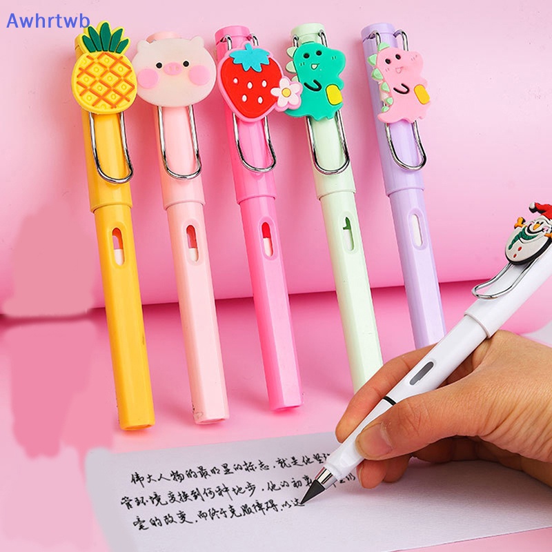 Bút Chì Kẹp Giữ Kèm Gôm Tẩy Hình Động Vật / Trái Cây Sáng Tạo Mới