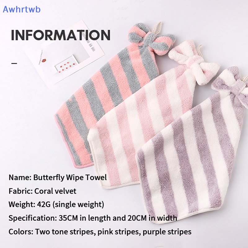 Khăn Lau Tay Vải Nhung San Hô Mềm Mại Thấm Hút Nước Nhanh Khô Tiện Dụng Cho Nhà Bếp / Phòng Tắm