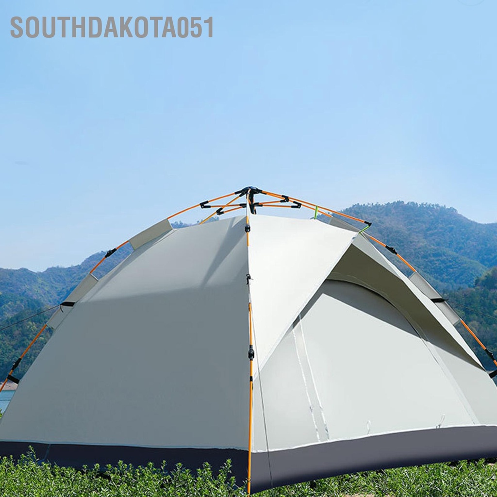 Southdakota051 Lều hoàn toàn tự động Sợi thủy tinh Vải Oxford Hai cửa chống nắng lưới mịn cho cắm trại dã ngoại