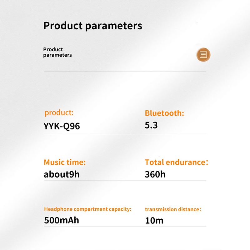 Tai Nghe Không Dây Q96 TWS Bluetooth 5.3 Thiết Kế Kẹp Tai Có Đèn LED Phong Cách Thể Thao