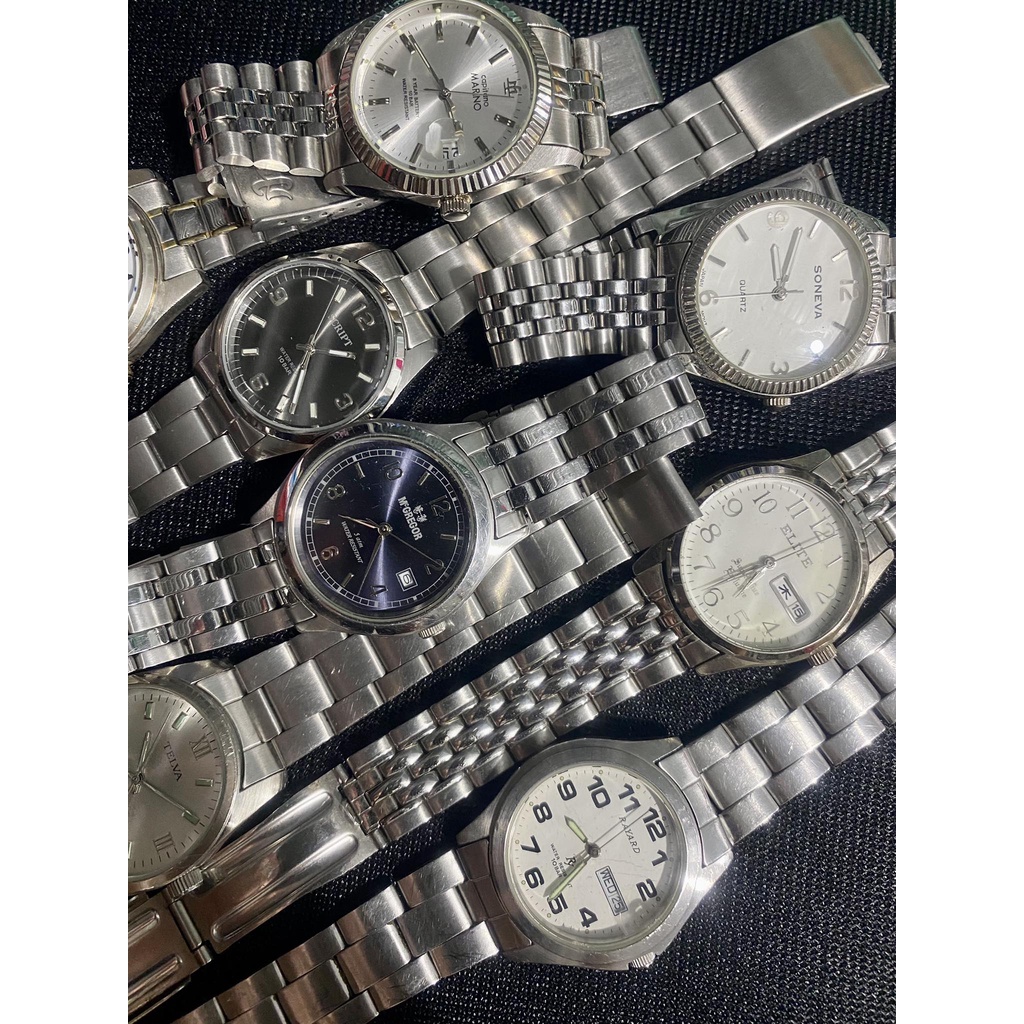 Đồng hồ nam, nữ size trung 34mm-38mm cho nam tay nhỏ, nữ tay to mẫu phổ thông hàng 2hand, vintage bãi Nhật