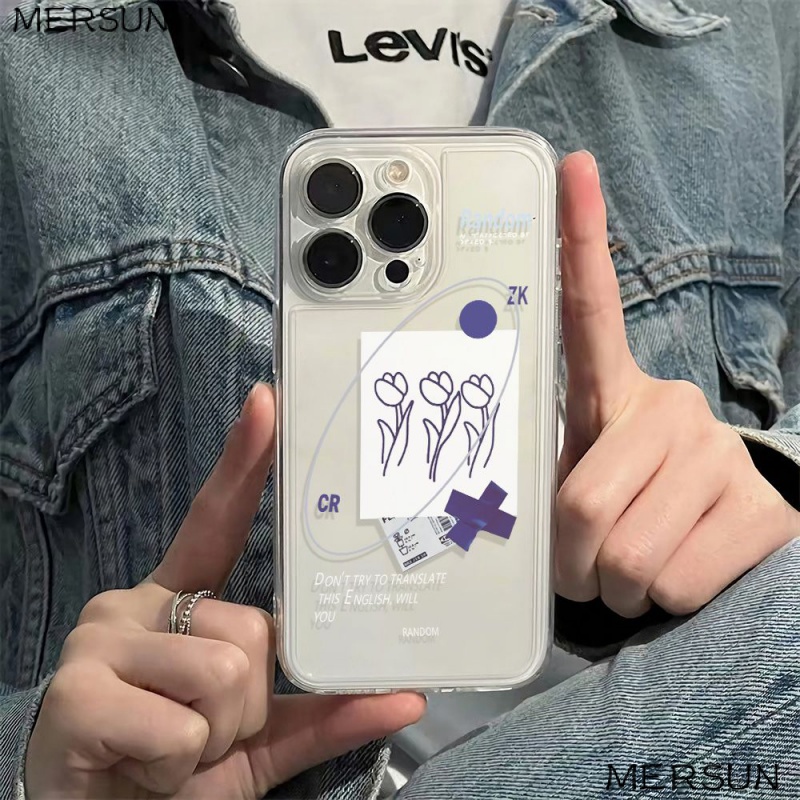 ✅Ốp Điện Thoại Mềm Chống Sốc Họa Tiết Hoa Đơn Giản 6In7814Pro 1213Plus 11 max