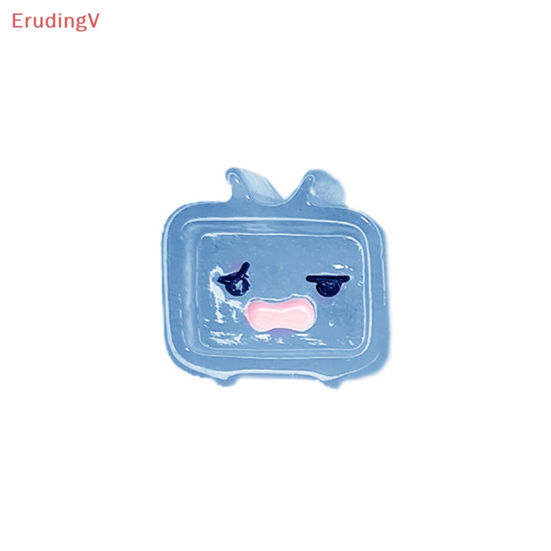 Bộ 5 Miếng Dán Hình TV Phát Sáng Kawaii Bằng Nhựa Resin Mặt Phẳng Có Biểu Tượng Cảm Xúc DIY
