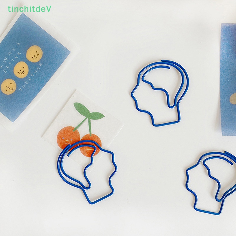 Set 10 Kẹp Giấy Đánh Dấu Trang Sách Hình Người Đàn Ông Avatar Bằng Kim Loại Dễ Thương