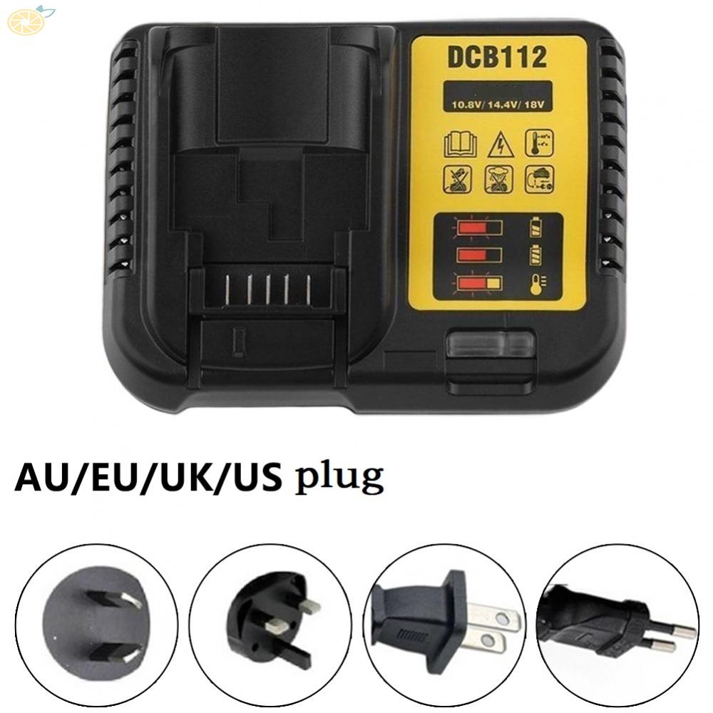 【VARSTR】Black DCB112 Replacement Battery Charger for De walt Li Ion Battery DCB127 DCB121