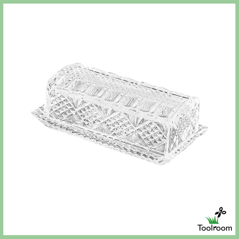 Đĩa Thủy Tinh Trong Suốt Đựng Bơ Kiểu Cổ Điển Tiện Dụng Cho Nhà Bếp