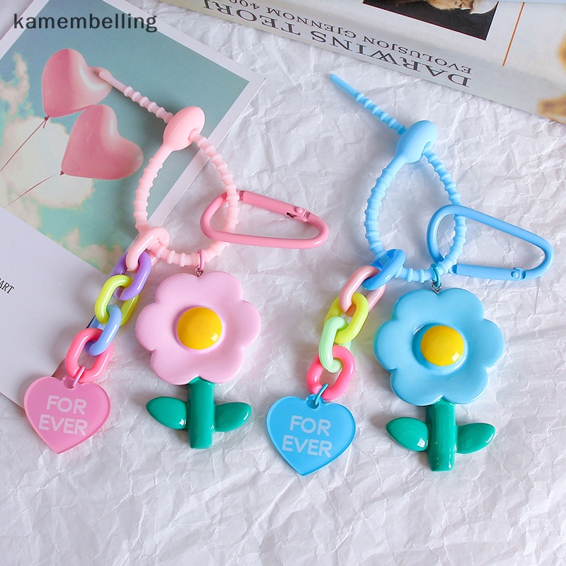 Kamembelling Móc Chìa Khóa Hình Hoa Hướng Dương Màu Sắc Ngọt Ngào Xinh Xắn Cho Nữ