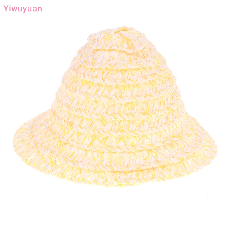 < Yiwuyuan > Nón Rơm Mini Đan Tay Trang Trí Nhà Búp Bê Thu Nhỏ Mới