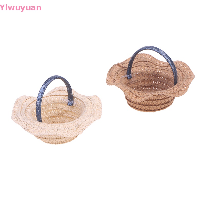 < Yiwuyuan > Giỏ Hoa Dệt Tay Mini Dễ Thương Đựng Thực Phẩm Rau Củ Nhà Búp Bê Mới