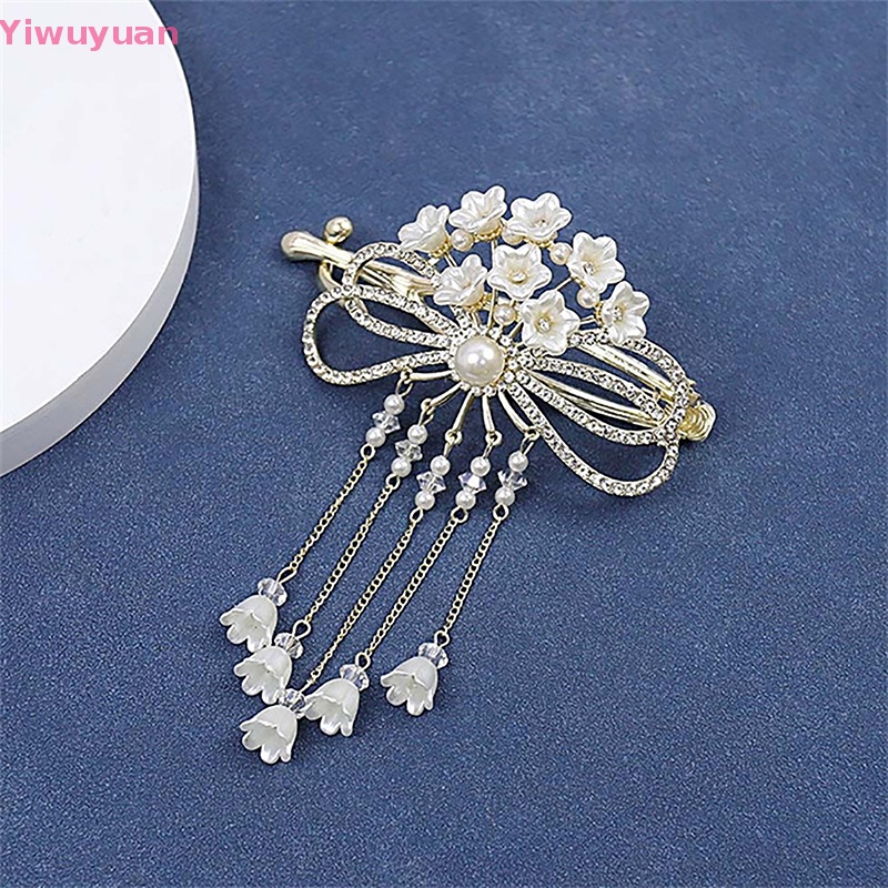 Kẹp Tóc Hình Hoa Đính Ngọc Trai Nhân Tạo Thời Trang