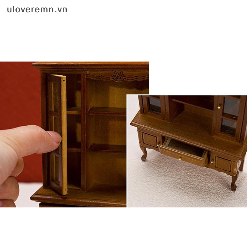 Uloveremn Mô Hình Nội Thất Phòng Ăn Hai Cửa Tỉ Lệ 1: 12 Trang Trí Nhà Búp Bê